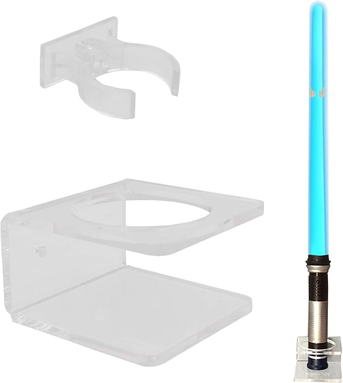 YYST Clear Light saber Wall Mount Wall Rack Wall Holder - Hardware Included.