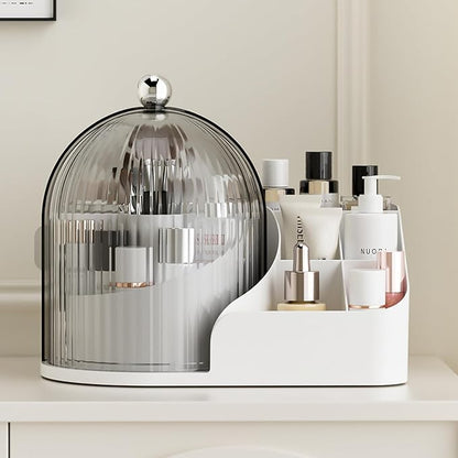 ONXE Makeup Organizer with Drawers,Large Capacity Perfume Organizer,Vanity,Bathroom,Bedroom Countertop Storage for Cosmetics, Perfume, Brushes, Eyeshadow, Skincare,Lipstick, Nail Polish (White-Large)