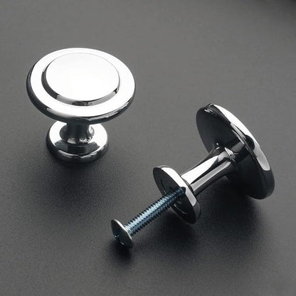 KOOFIZO Round Cabinet Knobs Polished Chrome Cabinet Pulls, Dia. 1-1/4 Inch, 20 Pack Chrome Drawer Knobs for Kitchen Cabinets 1960 Drawers Dresser Cupboard Bedroom Bathroom