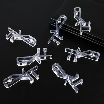 12 PCS Hidden Channel Valance Clips, 1-7/8inch Clear Plastic Blinds Clips for Valance with a Groove in The Back