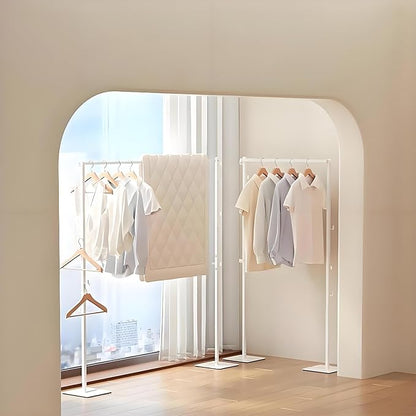 Clothes Drying Rack Clothing Foldable Clothes Rack, Portable Metal Garment Stand, Convertible Double Coat Hanger Rack for Bedroom, Laundry Room
