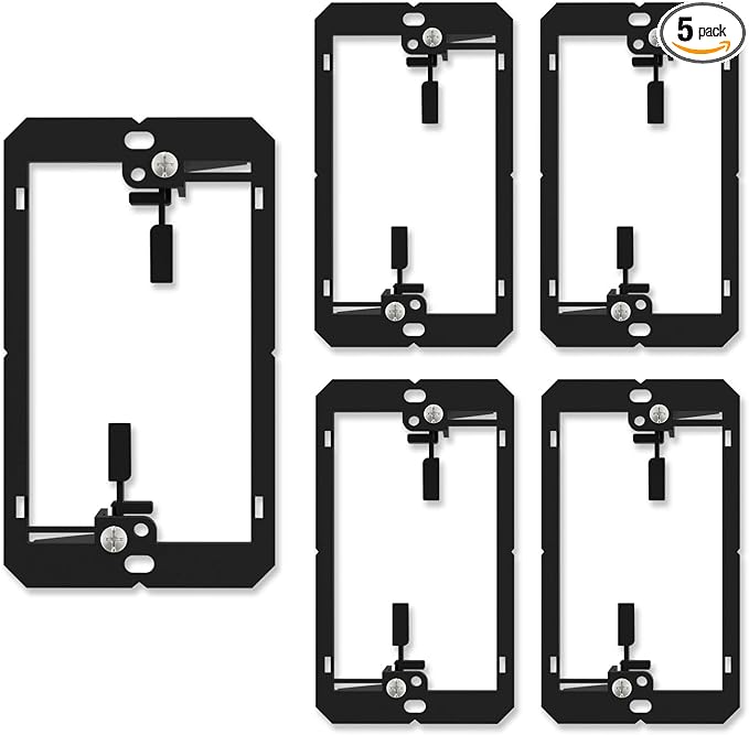 Iwillink Low Voltage Mounting Bracket (1-Gang, 5 Pack) for Single Gang Wall Plate, Telephone Wires, Network Cables, HDMI, Coaxial, Speaker Cables