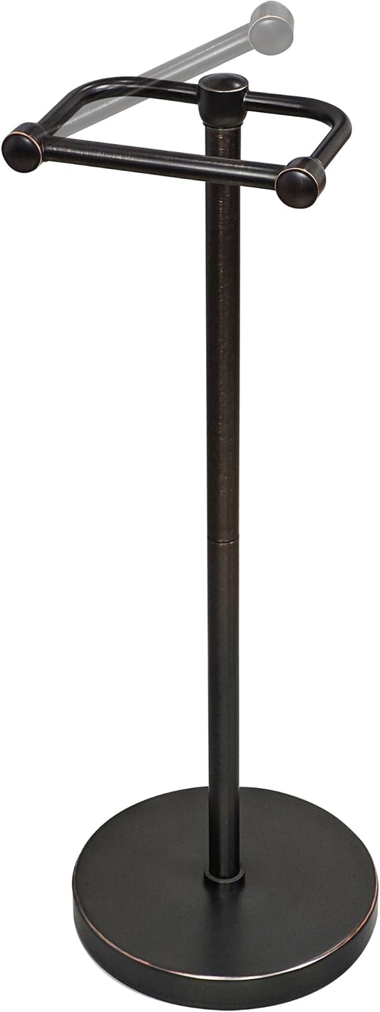 Toilet Paper Holder Stand, Post Pivoting Design Free Standing Toilet Paper Holder, SUS304 Stainless Steel Toilet Paper Roll Holder, Heavy Stable Base (Oil Rubbed Bronze)