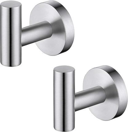 KES Towel Hook Bathroom Wall Heavy Duty Robe Hook Holder SUS304 Stainless Steel Brushed 2 Pack, A2164-2-P2