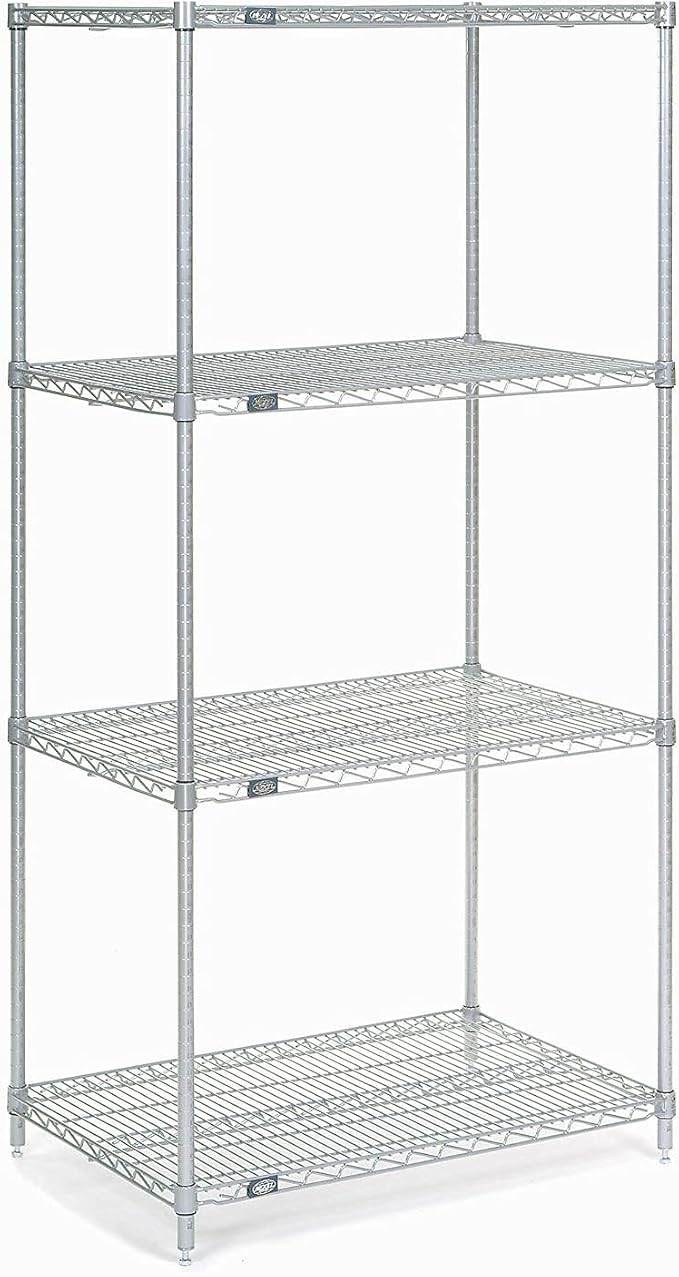 Chrome Wire Shelving, 24"W x 21"D x 54"H
