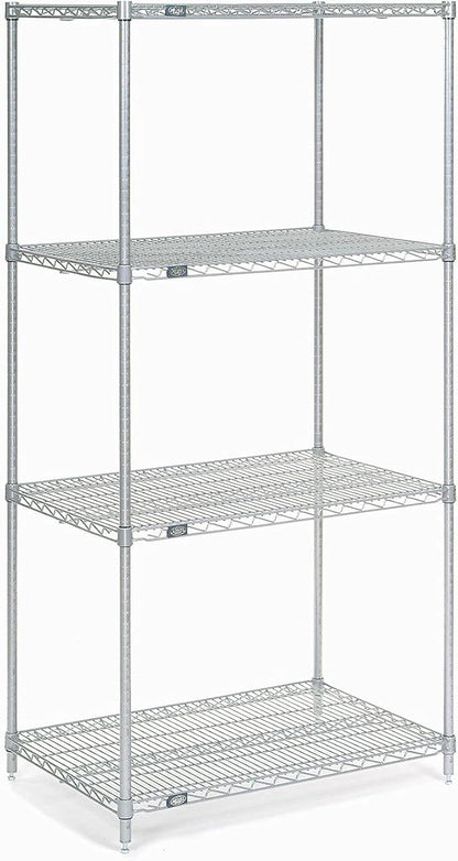 Chrome Wire Shelving, 24"W x 21"D x 54"H