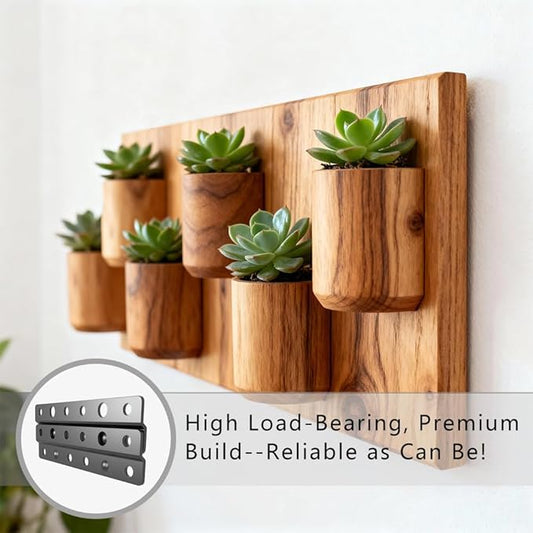French Cleat Picture Hanger- Non Loosen Interlocking Wall Mounting Bracket- Z-Style Picture Hanger Bracket Kit for Frames, Mirrors, Shelves, Art, Whiteboards, Frames (6, 4")