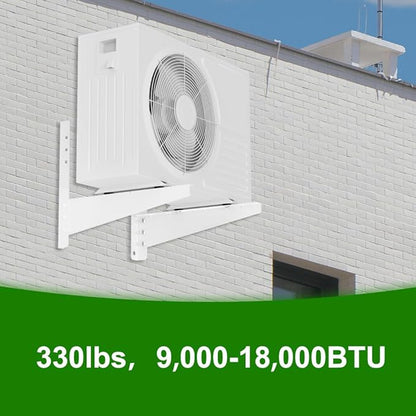 Outdoor Mini Split Wall Mounting Bracket for 9,000-18,000 BTU Air Conditioner, Heavy Duty AC Support for Outside, Mini Split Mounting Bracket Holds Up to 330lbs