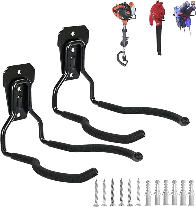 GS Alderaul Garden Power Tool Hanger, String Trimmer Wall Hanger Bracket, Weed Eater Storage Hook for Garage Wall, Weed Trimmer Wall Mount, Weed Wacker Holder for Brush Cutter