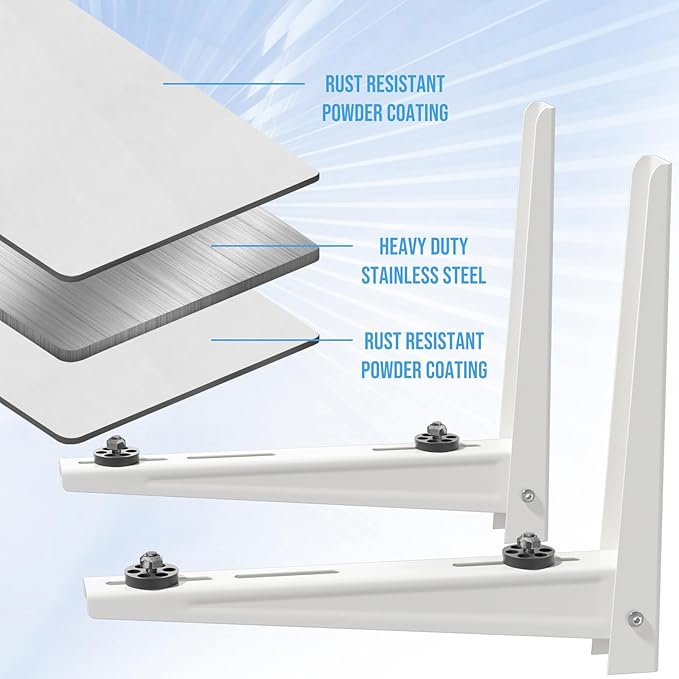 Mini Split Wall Mounting Bracket for 7000-15000BTU Outdoor Mini Split AC Brackets Heat Pump Support 330Lbs