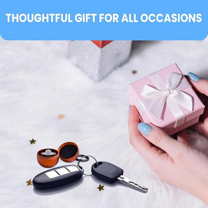 Jewelry Storage Box Case Gym Storage Jewelry Storage Box Case, Ring Organizer Container with Protective Sponge,Jewelry Care Protective Ring Holder with Keychain (1-Tier Orange)
