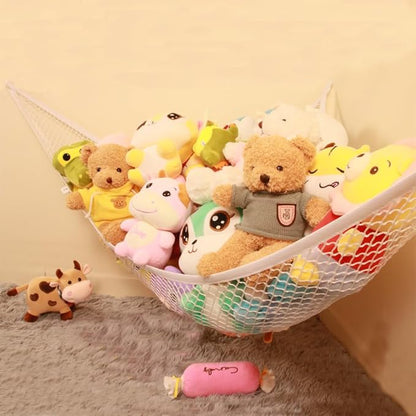 Stuffed Animal Hammock Corner Storage Net, Teddy Bear Hammock, 4cm Wide Thickened Rubber Band of Toy Net, 75 x59 x59 in super large 1 Pack