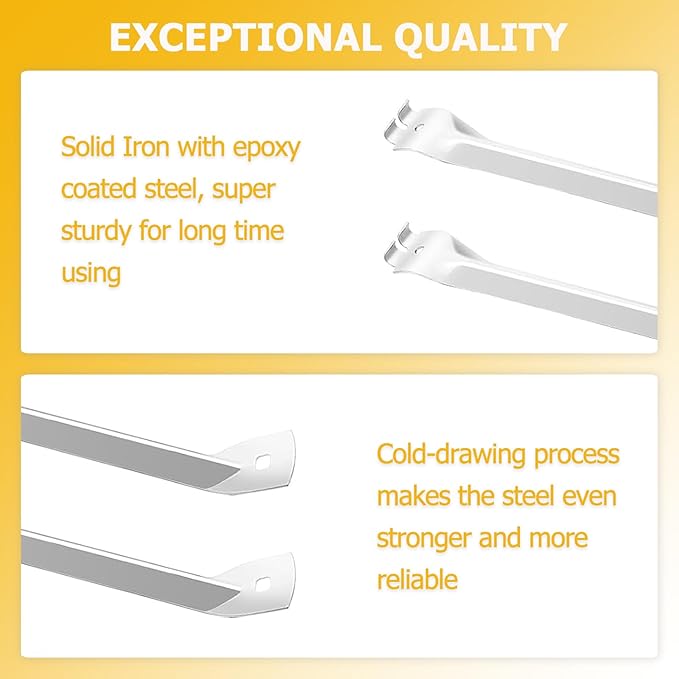 6 Pcs Wire Shelf Brackets, Support Brackets for 12-inch Deep Wire Shelving, Closet Shelving Accessories, Wire Shelving Support Brackets for Closet Wire