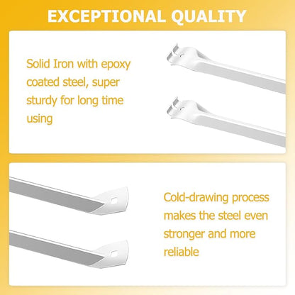 6 Pcs Wire Shelf Brackets, Support Brackets for 12-inch Deep Wire Shelving, Closet Shelving Accessories, Wire Shelving Support Brackets for Closet Wire