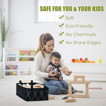 Small Baskets Collapsible Storage Bin Fabric Organizer for Shelves Underwear Socks Bra Towel Toiletry Baby Products Empty Gift Basket Dark GRAY