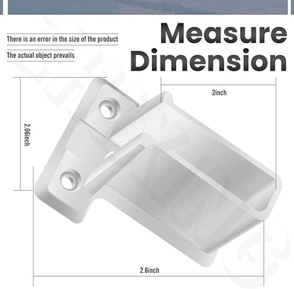 16 Pack Wire Shelf End Bracket, White Plastic Closet Shelves Brackets Closet Shelves Support Plastic Wall Mount Shelf Brackets, w/Screws and Expansion Anchors