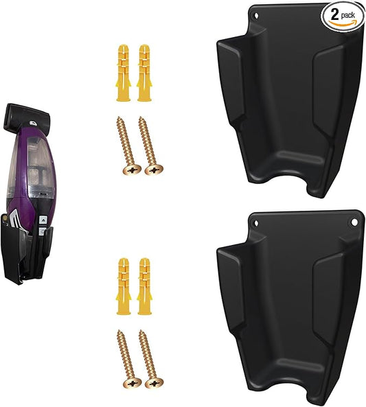 2 Pcs Wall Mount Vacuum Holder W/Screws, Fits Bissell Pet Hair Eraser Handheld Vacuum Models 2390, 2390A, 2284, 2284W, 23903 & Auto-Mate Charging Dock, Easily to The Wall, Save Space & Reduce Clutter