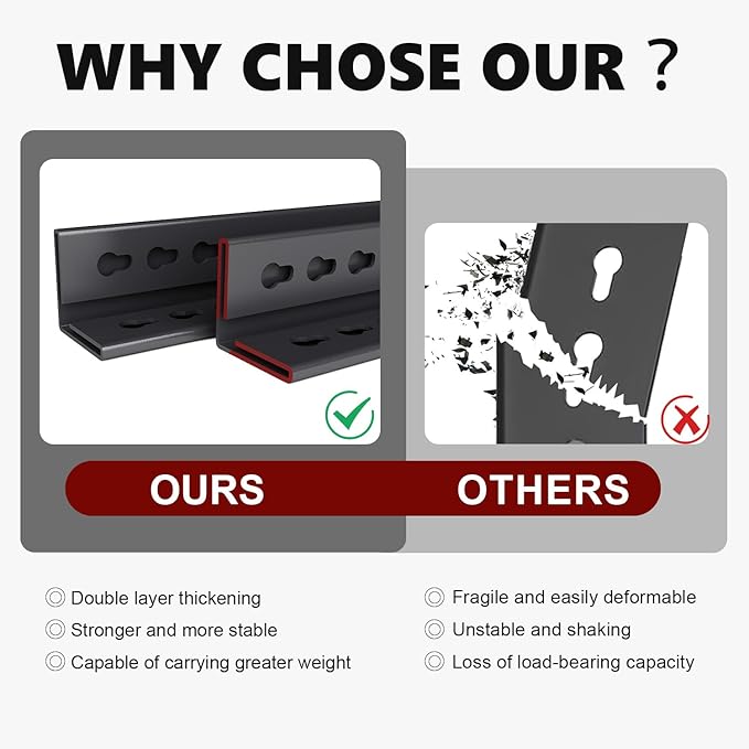 Garage Shelving Black 5-Tier Heavy Duty Shelves 2800Lbs, Adjustable Metal for Warehouse Basement(72”H×47.25”W×23.6”D)