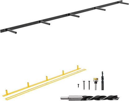 Heavy Duty Floating Shelf Bracket 69 inch, Hidden Shelf Bracket for Mantel and Shelving, Max Load 200 lbs if Mounted on Studs, Invisible Bracket for Floating Shelves (with Premium Build kit)