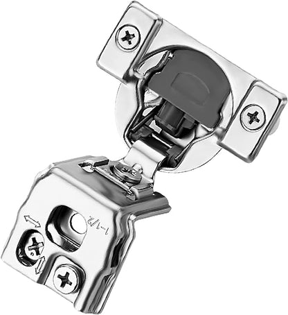 Ravinte 20 Pack 10 Pairs 1-1/2 inch Overlay Soft Close Hinges for Kitchen Cabinet Hinges Satin Nickel Hidden Hinges Stainless Steel Concealed Hinge self Closing
