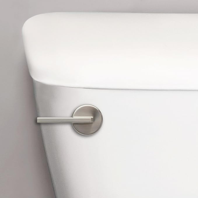 Korky StrongARM Metal Toilet Handle and Lever - Universal to Fit Front, Angled, Side, Left, and Right Mount Toilets - Contemporary Style in Brushed Nickel