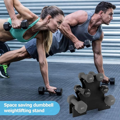 Dumbbell Rack Stand Only, A-Frame Dumbbell Storage Rack with Handle, Tree Shape Compact Weight Hold, Multilevel Weight Storage Organizer for Home Gym Workout