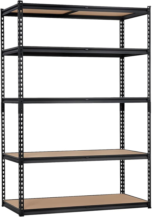 Heavy Duty Garage Storage Shelves 5-Tier Metal Adjustable Shelving Unit Storage Shelving for Kitchen Pantry Basement Bathroom Laundry, 2500 LBS Capacity, 48" l x 18" w x 72" h