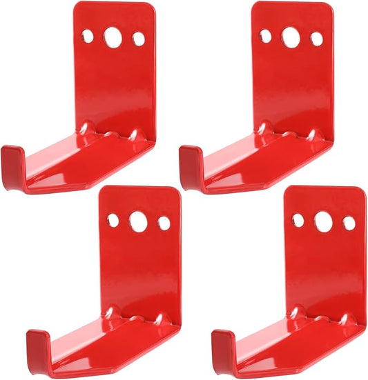 Huazu Fire Extinguisher Mount - 4 Pack Wall Hooks for 5 to 40 Lb Extinguishers, Universal Bracket with Expansion Screws