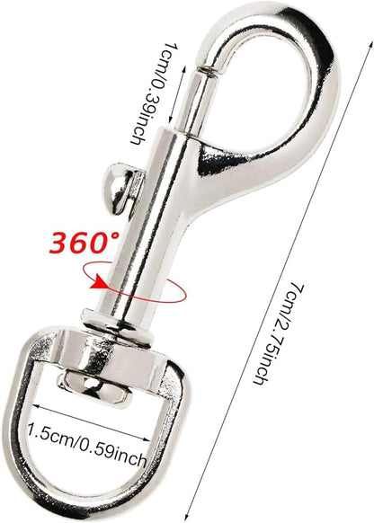 Penta Angel 4Pcs Dog Leash Clasp Heavy Duty Snap Hooks Clips Pet Leashes Key Chain with Spring Buckle for Linking Pet Collar (4 PCS)