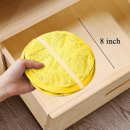 Mesh Pop up Laundry Hamper, Foldable Clothes Hamper Laundry Basket for Rooms, Apartment, College Dorm or Travel, Yellow