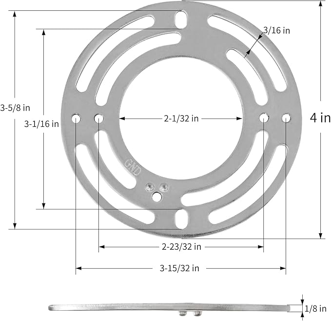 2 Pack Universal Fixture Mounting Bracket Heavy Duty 50 LB Rated, 4 Inches Diameter Steel Round Crossbar With Screw for Ceiling Pendant Light, Chandelier, Wall Sconces, Barn Lights