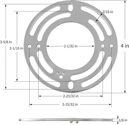 2 Pack Universal Fixture Mounting Bracket Heavy Duty 50 LB Rated, 4 Inches Diameter Steel Round Crossbar With Screw for Ceiling Pendant Light, Chandelier, Wall Sconces, Barn Lights