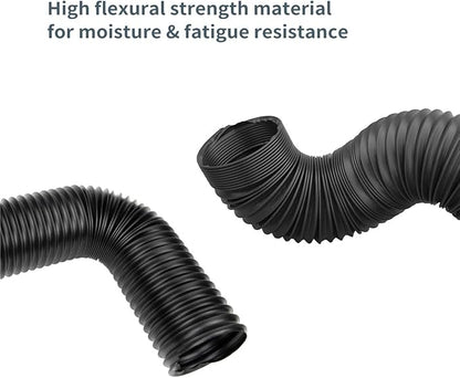 POWERTEC 4'' x 36" Dust Collection Hose, Flexible 4 Inch Dust Collector Hose for Table Saw, Drill Press, Woodworking and Wood Shop Dust Collection System (70128V)