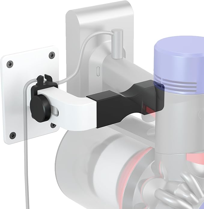 Shark Vacuum Wall Mount for Vacuum Stand Shark Cordless Vacuum Mount Compatible for V7 V8 V10 V11 V12 V15 Shark IX141 IZ562H IZ682H IZ361H IZ462H IZ163H IZ363HT IZ483H (White+Clip)