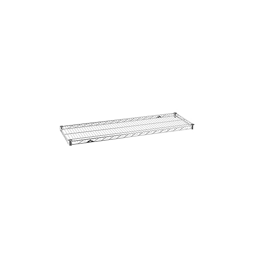 Metro Super Erecta 1442NC Chrome Shelf - Industrial Metal Wire Shelving for Restaurants, Kitchens, Home and More - 14"W x 42"L, 800 lbs. Capacity - Includes 1 Wire Shelf, Split Sleeves - NSF Certified