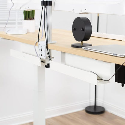 VIVO 2 Pack Under Desk 17 inch Cable Management Tray, Cord Organizer, Home Office Desk Accessories, White, DESK-AC06-2CW