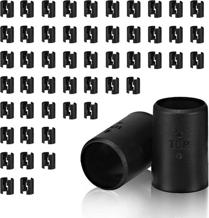 25mm Wire Shelf Clips – Jamiikury Black Plastic Shelf Lock Clips for Metric 25mm Posts Only – Check Size Before Purchasing - 100pcs (50 Pairs)