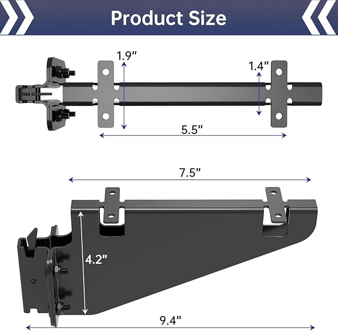 E Track Fixed Shelf Brackets,Heavy Duty Metal DIY E-Track Brackets for Shelves in Enclosed Trailer, Truck,Warehouse,Cargo Trailer- Pack of 4