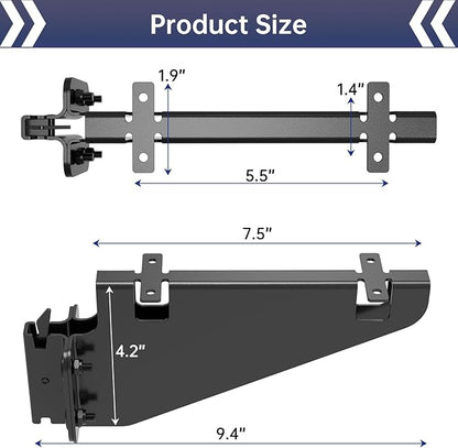 E Track Fixed Shelf Brackets,Heavy Duty Metal DIY E-Track Brackets for Shelves in Enclosed Trailer, Truck,Warehouse,Cargo Trailer- Pack of 4