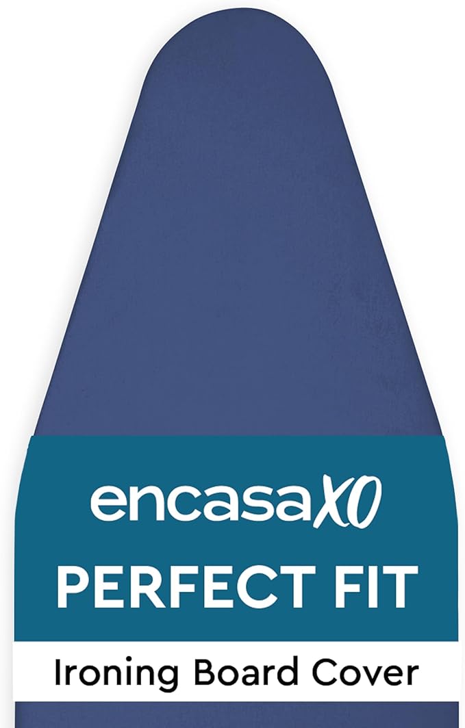 Encasa XO Ironing Board Cover and Pad 54"x15" - 4mm Felt Large Iron Board Cover with Padding - Heat Resistant, Stain-Safe Dye, Non Slip Elastic Bungee Cord Tightening Iron Table Cover Cobalt