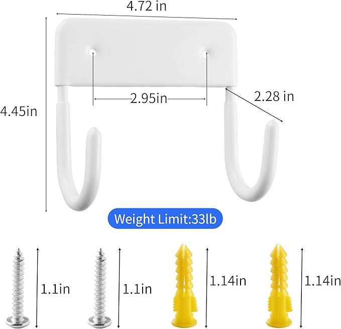 Ironing Board Holder, Sturdy and Space-Saving Ironing Board Hanger Wall Mount Suit for Most Iron Board and Step Ladder in Laundry Room, Garage and Storage Room