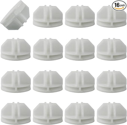 Hitefu 16 Pcs White Plastic Connector, 36mm Wire Grid Cube Organizer for Modular, Storage, Closet, Organizer, DIY