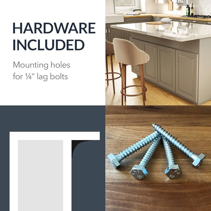 Iron Supports Universal Heavy-Duty Commercial Bracket - Industrial Support Brackets - Steel Mounting Bracket for Shelves, Vanities, Buffets, Desks (Matte Black - 12" Deep x 8" High, Right Hand)