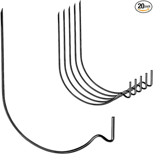 20pcs Black Super Hook Picture Hangers and Office Pack, Drywall Hooks for Hanging Pictures, Wall Hooks, Picture Hangers, Picture Hanging Kit，Hang Art, Clock, Shelves, Mirrors