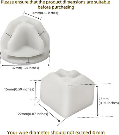 10Pcs Wire Cube Connectors, White Wire Cube Storage Connectors Corner Wire Grid Cube Shelf Plastic Connectors Clips for Wire Cube Storage Shelving Unit and Modular Closet Organizer, SATONBEYI