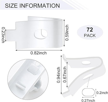 12 Pcs 36 Inch Metal Mortise Mount Pilaster Shelf Brackets and 72 Pcs Shelf Clips for Wall Shelving System Closet Organization Storage (White)