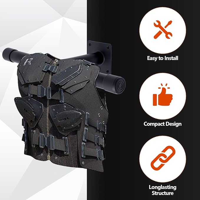 Weight Vest Hanger Wall Mount Heavy Duty Tactical Gear Police Vest Holder Motorcycle Helmet Rack Stand for Gym Home Garage Train Armor Breastplate Backpack Organizers