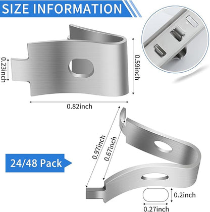 16 Pcs 40 Inch Shelf Pilaster Tracks and 48 Pcs Shelf Clips Adjustable Metal Rail Mortise Mount Pilaster Strip Standard for Bookcases Cabinet Closet Shelving System (16, Silver)