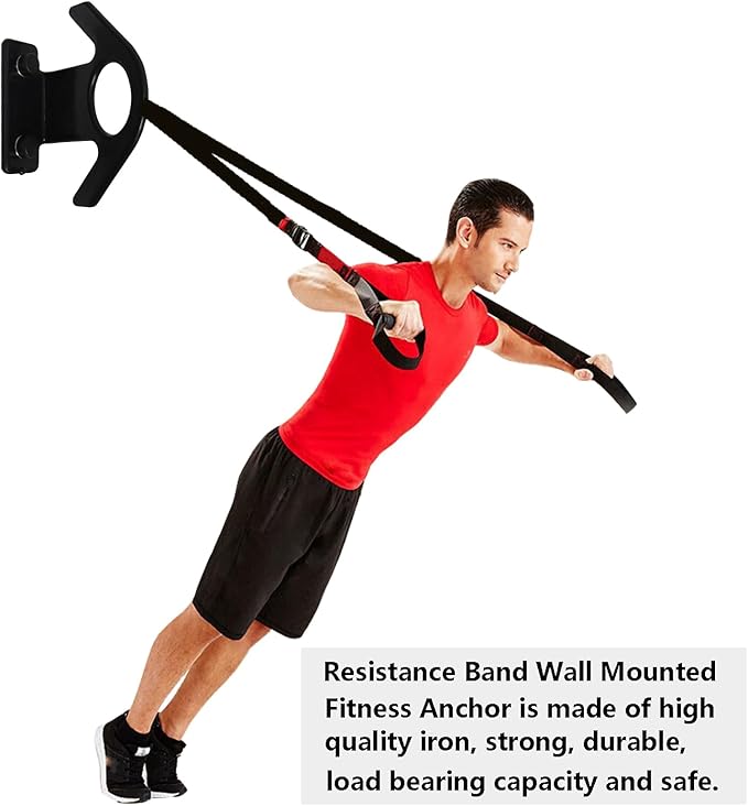 Resistance Band Wall Anchor(3PCS),Resistance Bands Wall Mount for Home Workouts & Yoga Gym，Resistance Band Hooks for Resistance Bands, Stretch Straps & Suspension Trainers (AFG)