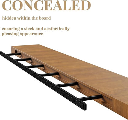 1 Pack Large Shelf Brackets Long Floating Shelf Bracket Invisible Floating Shelf Hardware Heavy Duty Floating Mantel Brackets(70"X6"X1.5" with Tools)